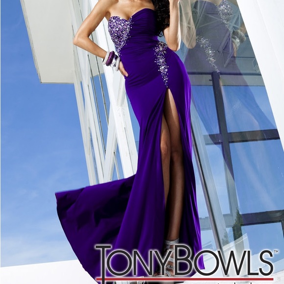 TONY BOWLS EVENING GOWN SIZE 12 BUT altered to fix like 6 - Picture 1 of 14
